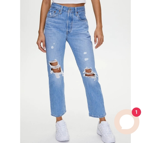 Levis 501 original blue jeans - women size 27x26 - Picture 3 of 11